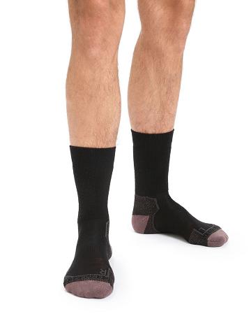 Black / Mink Men's Icebreaker Merino Hike+ Medium Crew Socks | USA 1023UZGT